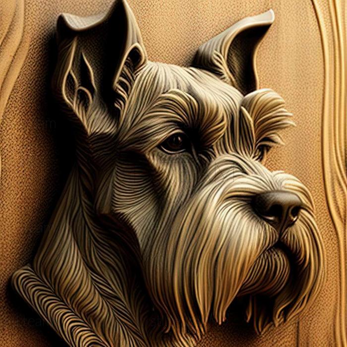 3D model Riesenschnauzer dog (STL)